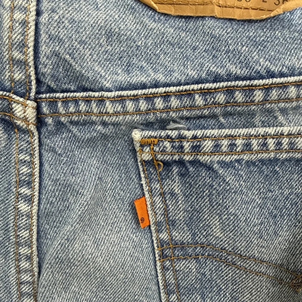 Vtg Levis 517 Jeans Mens 38X36 Blue Denim Bootcut Orange Tab 90s Made in USA